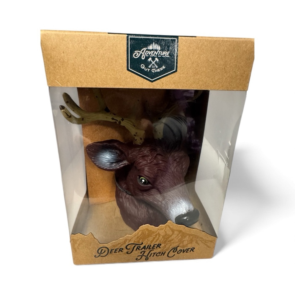 Deer Trailer Hitch Cover - Brown